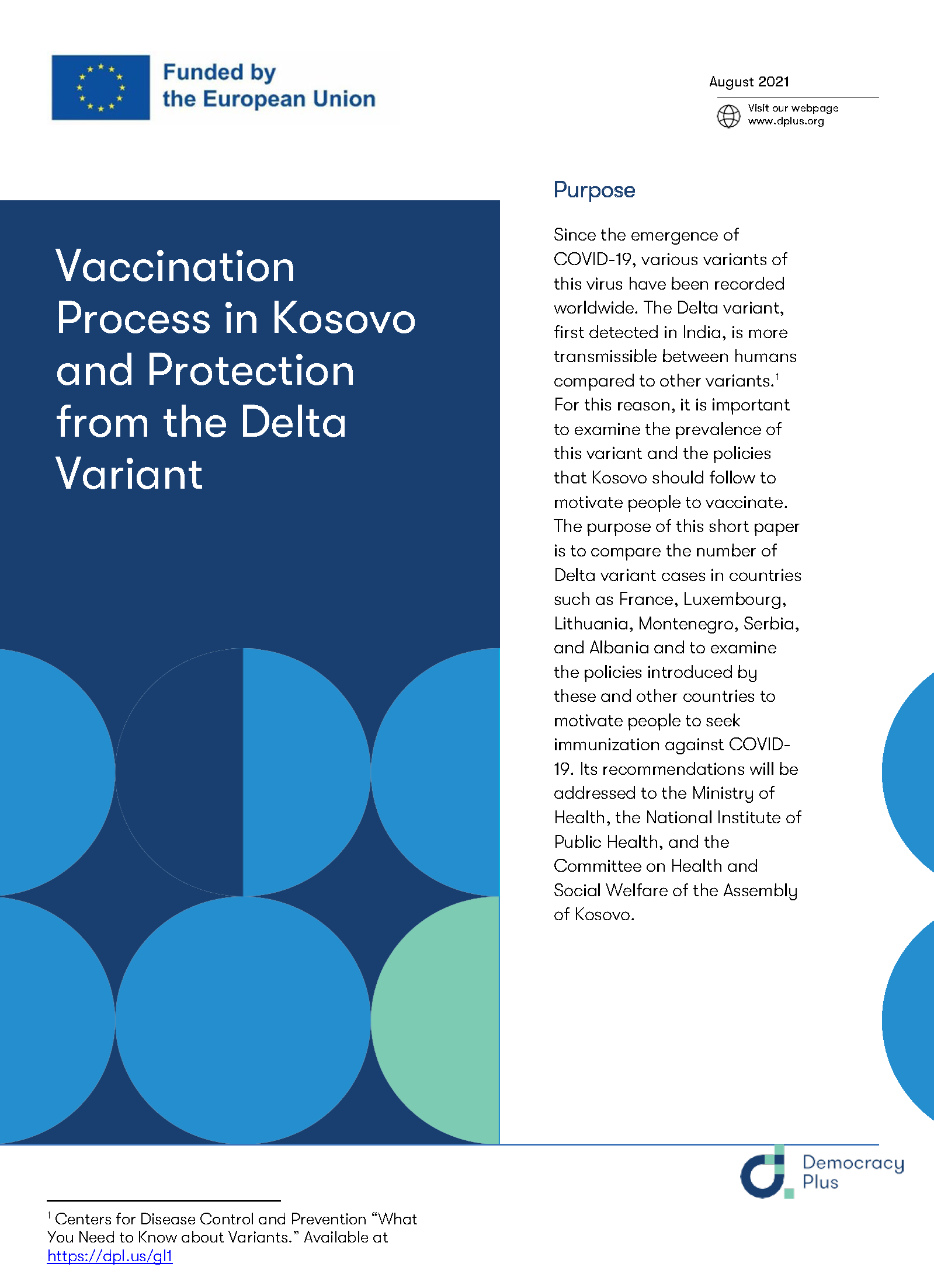 Vaccination Process in Kosovo and Protection from the Delta Variant