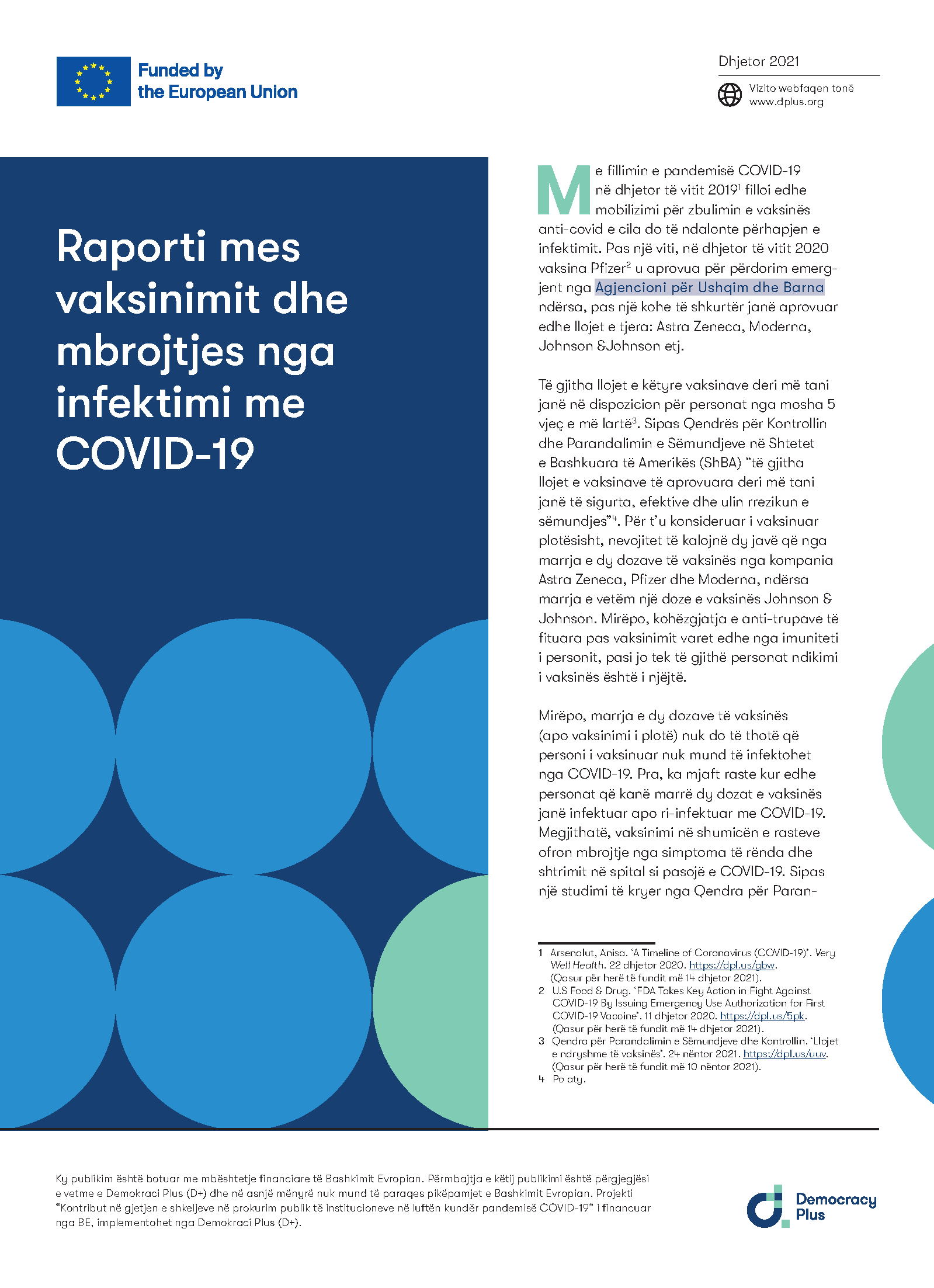 Raporti mes vaksinimit dhe mbrojtjes nga infektimi me COVID-19