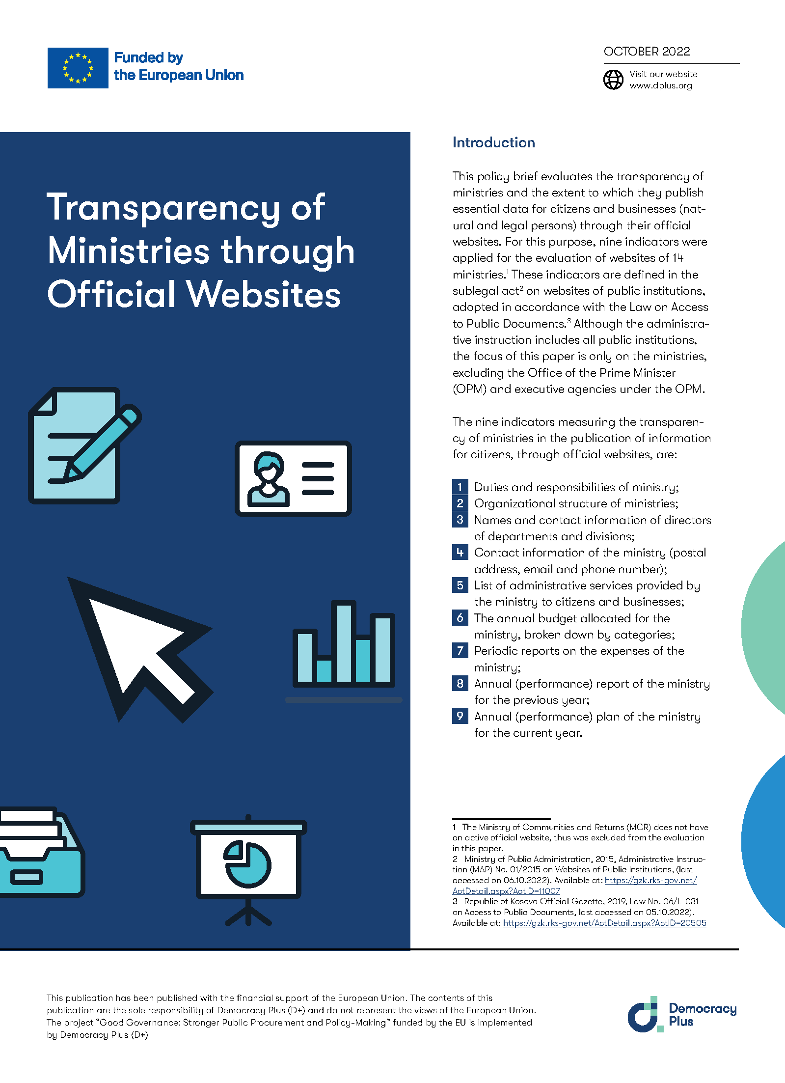 Transparency of Ministries through Official Websites
