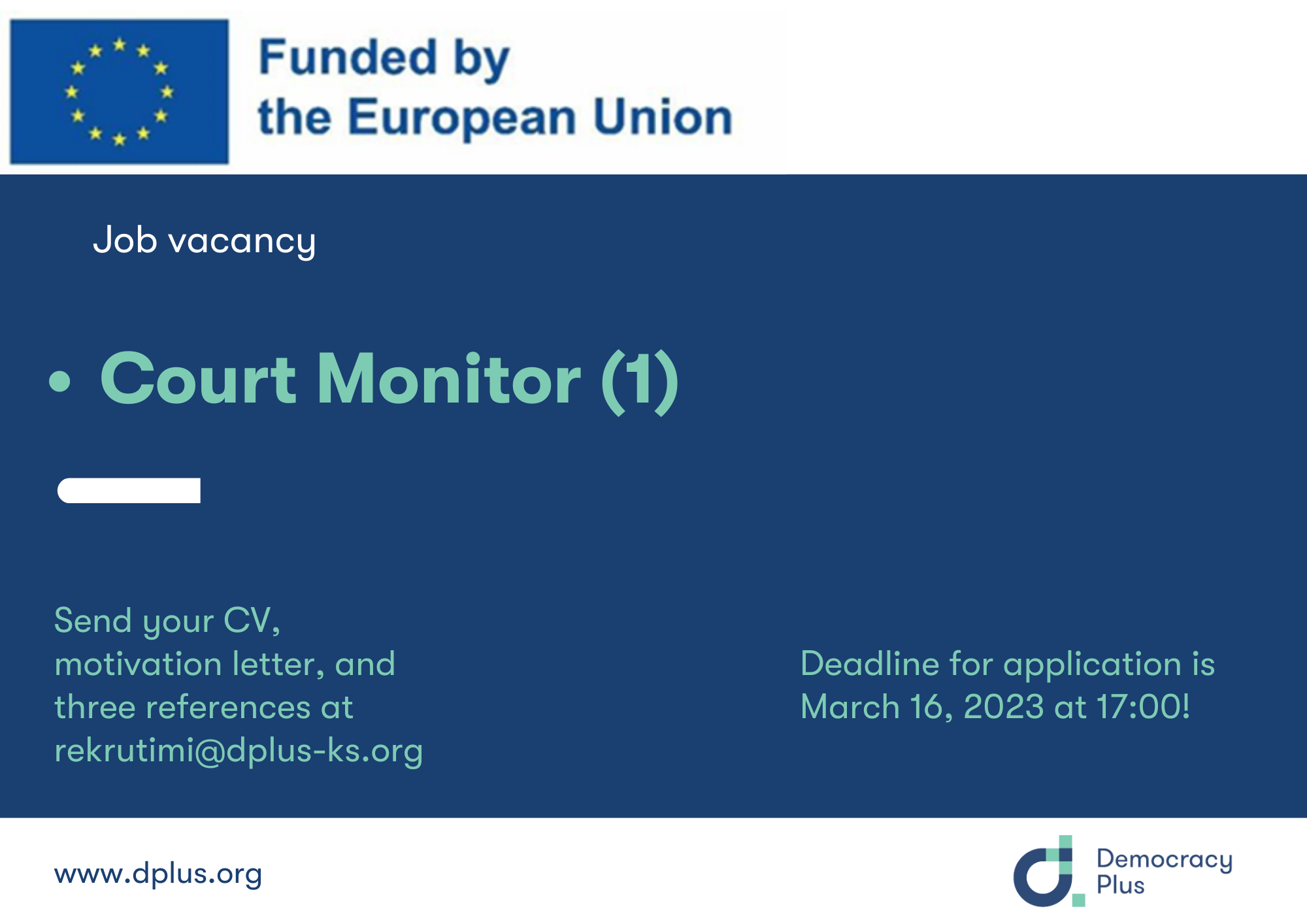 Recruitment for Court Monitor