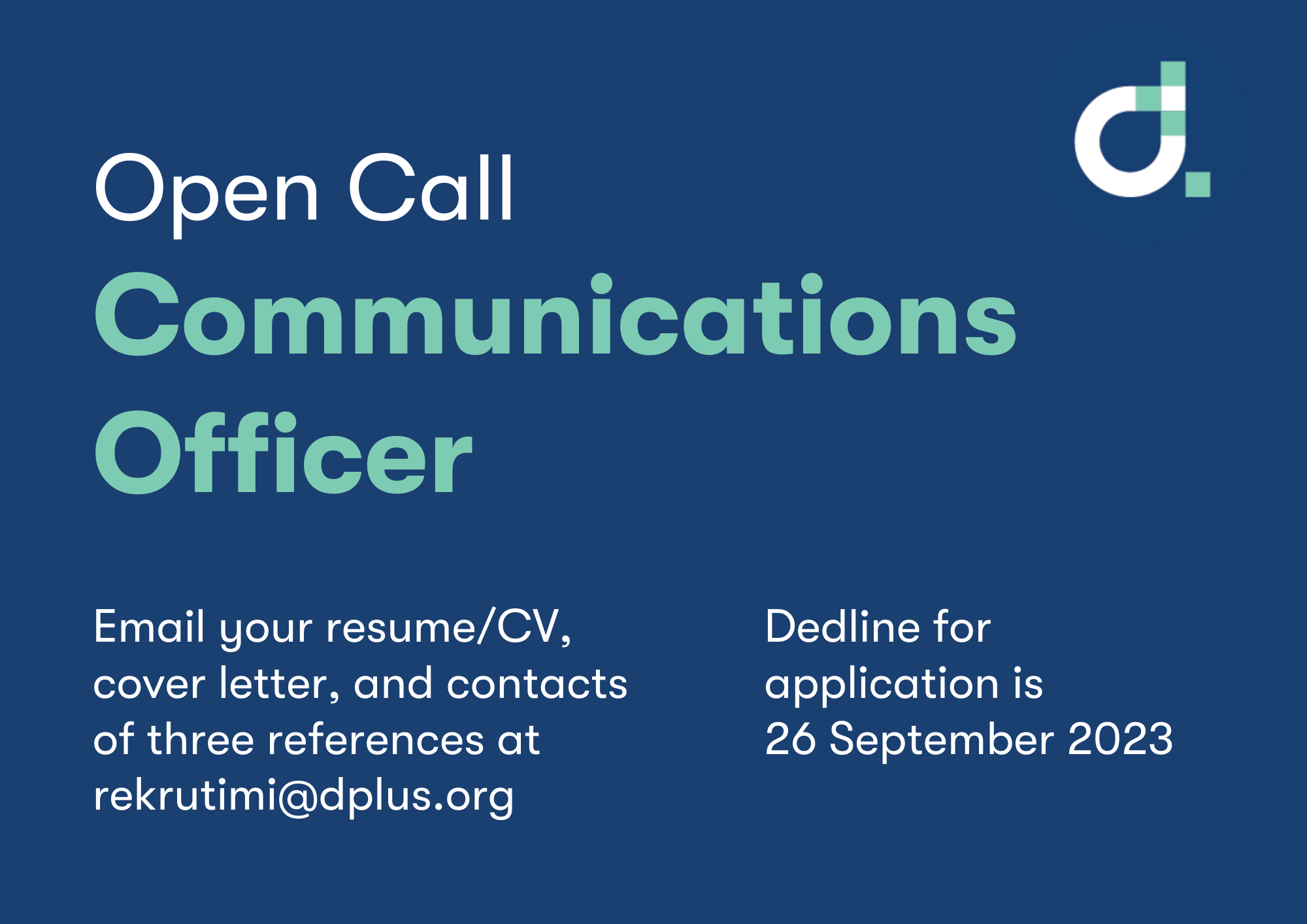 Recruitment for Communications Officer