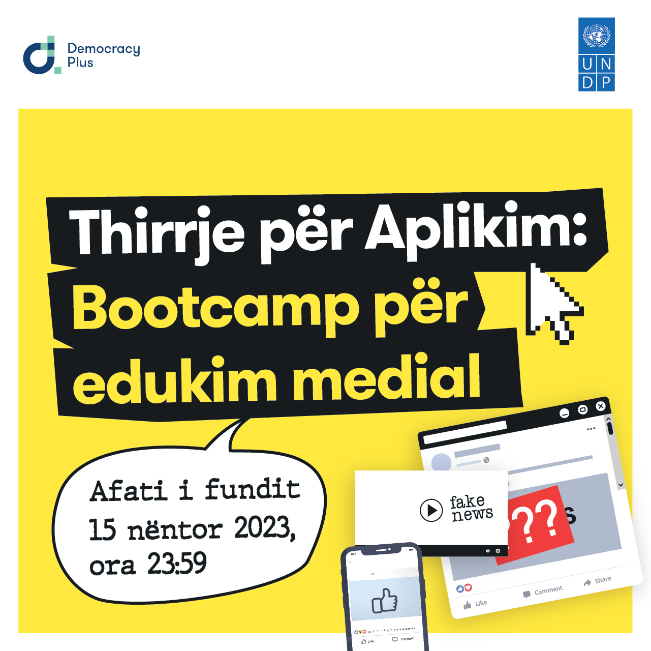 Thirrje për Aplikim: Bootcamp për edukim medial