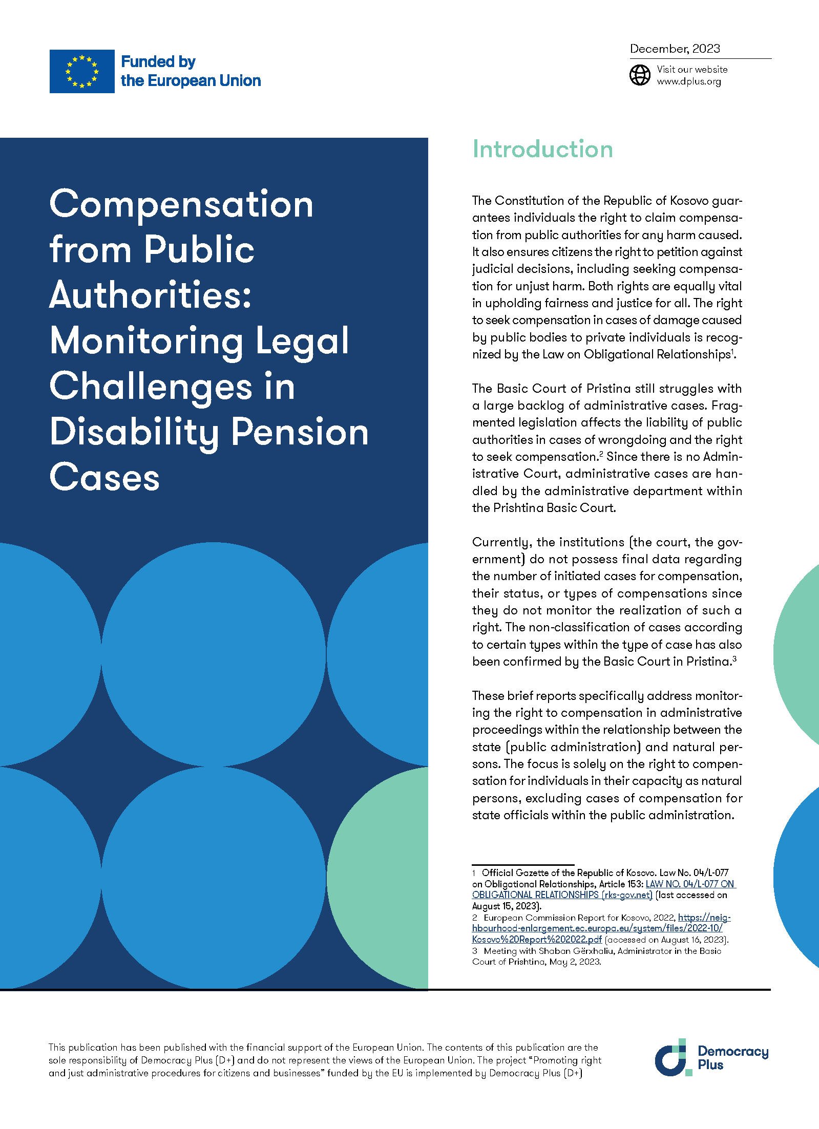 Compensation from Public Authorities: Monitoring Legal Challenges in Disability Pension Cases