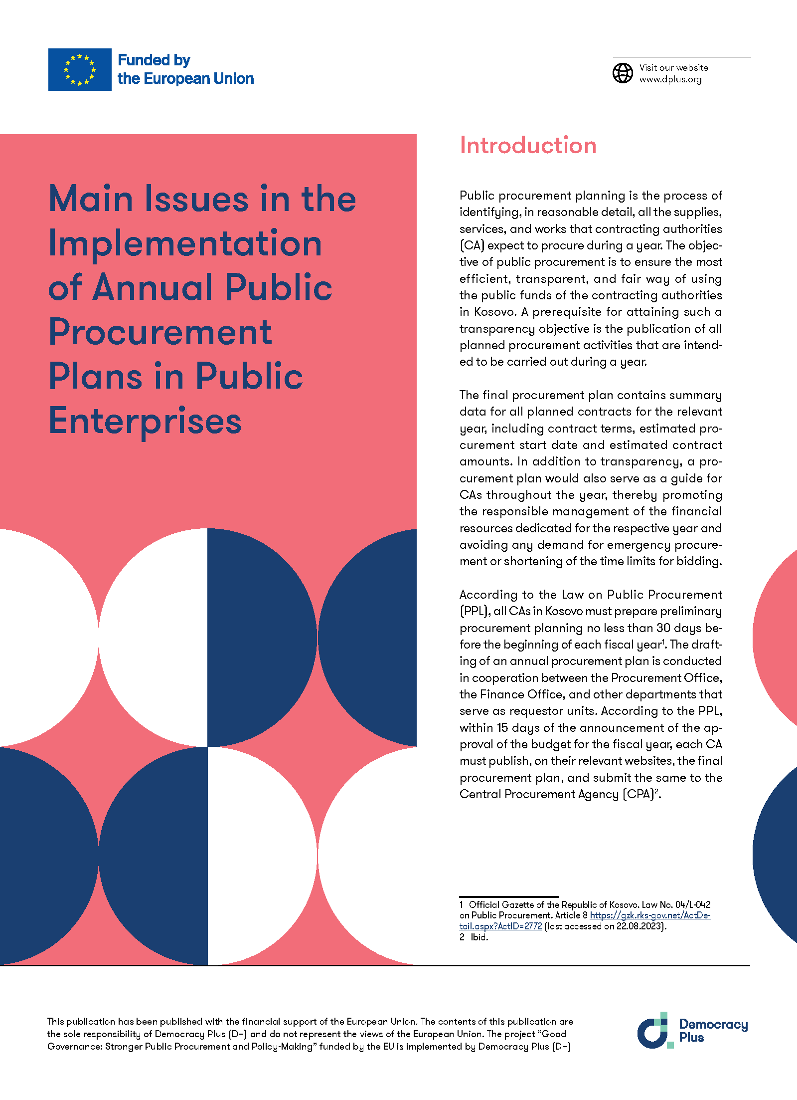 Main Issues in the Implementation of Annual Public Procurement Plans in Public Enterprises